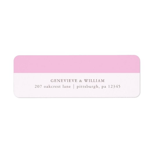  Magenta het Etiket van het Adres van de terugkeer (Voorkant)