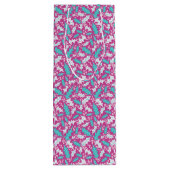 Magenta Holly Wine Gift Bag Wijn Cadeautas (Achterkant)