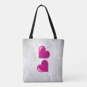Magenta hoort persoonlijke Canvas tas (Achterkant)