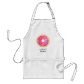 Magenta Hot Pink Donut Gepersonaliseerd Schort (Voorkant)