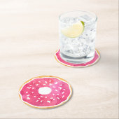 Magenta Hot Pink Donut Onderzetters (Insitu)