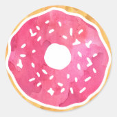 Magenta Hot Pink Donut Stickers (Voorkant)