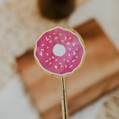 Magenta Hot Pink Donut Stickers