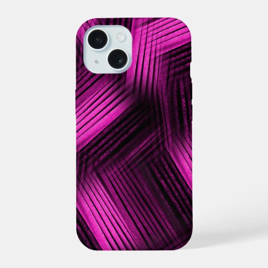 Magenta Huidig Abstract iPhone 15 Hoesje (Achterkant)
