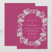 Magenta Huwelijkskrans Kaart (Voorkant / Achterkant)