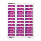 Magenta Hydrangea retour adres label (Full Sheet)