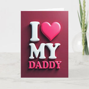 Magenta Ik Hou Van Mijn Papa Kaart