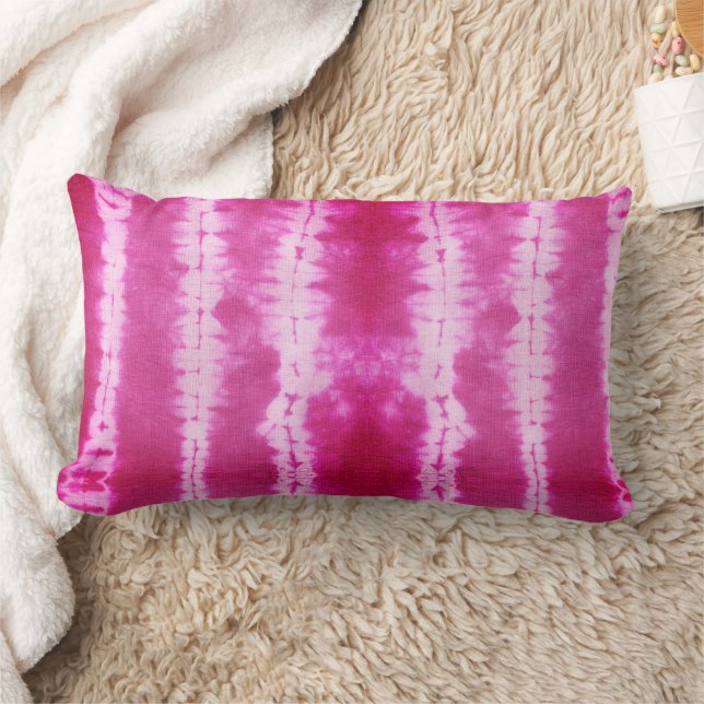 Magenta Ikat Tribal Patroon Kussen (Deken)