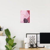 magenta inspirerend abstracte achtergrond poster (Thuiskantoor)