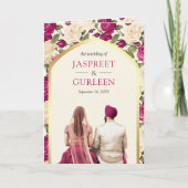 Magenta Ivoor Bloemen Alles in een Sikh bruiloft (Voorkant)