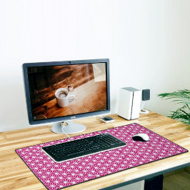 Magenta Japanese Pattern Desk Mat