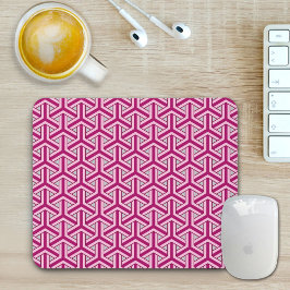 Magenta Japans patroon muismat