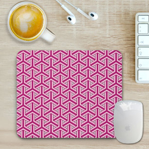 Magenta Japans patroon muismat