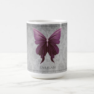 Magenta Jeweled Butterfly Koffiemok