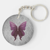 Magenta Jeweled Butterfly Sleutelhanger (Achterkant)