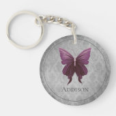 Magenta Jeweled Butterfly Sleutelhanger (Voorkant)