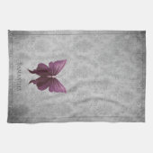 Magenta Jeweled Butterfly Theedoek (Horizontaal)