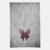 Magenta Jeweled Butterfly Theedoek (Verticaal)