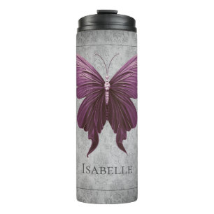 Magenta Jeweled Butterfly Thermosbeker