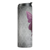 Magenta Jeweled Butterfly Thermosbeker (Gedraaid links)