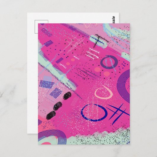 Magenta Joy Briefkaart (Voorkant / Achterkant)