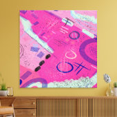 Magenta Joy Canvas Afdruk (Insitu (Woonkamer))
