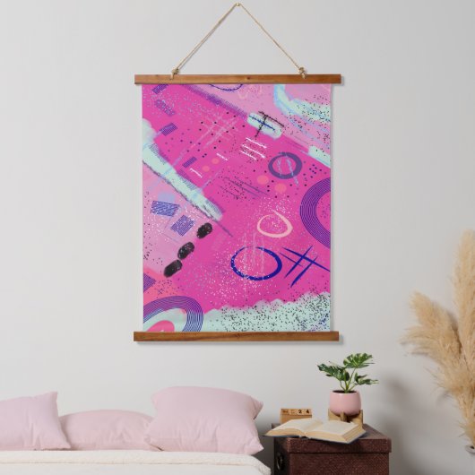 Magenta Joy Hangend Wandkleed (Slaapkamer)