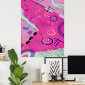 Magenta Joy Poster (Thuiskantoor)
