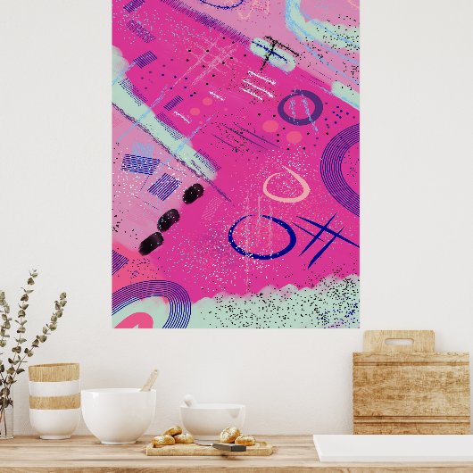 Magenta Joy Poster (Keuken)