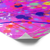 Magenta Jubileum Abstracte Print  (Hoek)
