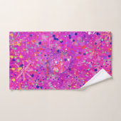 Magenta Jubileum Abstracte Print  Bad Handdoek (Handdoek)
