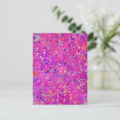 Magenta Jubileum Abstracte Print  Briefkaart (Staand voorkant)
