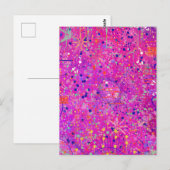 Magenta Jubileum Abstracte Print  Briefkaart (Voorkant / Achterkant)