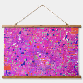Magenta Jubileum Abstracte Print Hangend Wandkleed