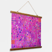 Magenta Jubileum Abstracte Print Hangend Wandkleed (Gebogen)