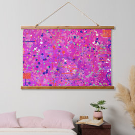 Magenta Jubileum Abstracte Print Hangend Wandkleed
