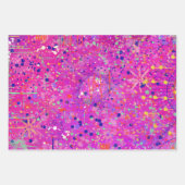 Magenta Jubileum Abstracte Print Inpakpapier Vel (Voorkant 3)