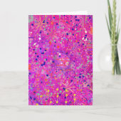 Magenta Jubileum Abstracte Print  Kaart (Voorkant)
