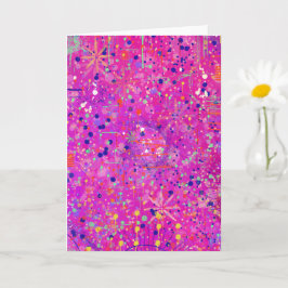 Magenta Jubileum Abstracte Print Kaart