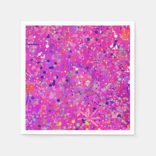 Magenta Jubileum Abstracte Print Servet