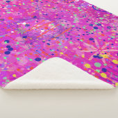 Magenta Jubileum Abstracte Print Sherpa Deken (3/4)