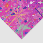 Magenta Jubileum Abstracte Print Tissuepapier (Detail)