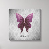 Magenta Juweelvlinder Canvas Afdruk (Voorkant)