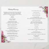 Magenta Katholiek Huwelijksmis Ceremonieboekje (Achterkant)