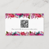 Magenta Katholieke Bruiloft Website QR Behuizing K Visitekaartje (Achterkant)