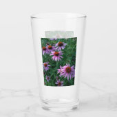 Magenta Kegelbloem Glazen Beker (Achterkant)