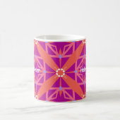 Magenta key of Life Kaleidoscope Monogram Koffiemok (Center)