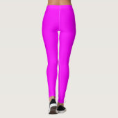 Magenta Kleur Effen Vlak Leggings (Achterkant)