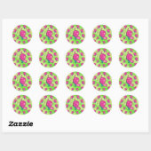 Magenta Kleur Vlinder Stickers (Vel)