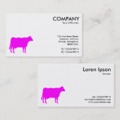 Magenta Koe Symbool - wit Visitekaartje (Voorkant / Achterkant)